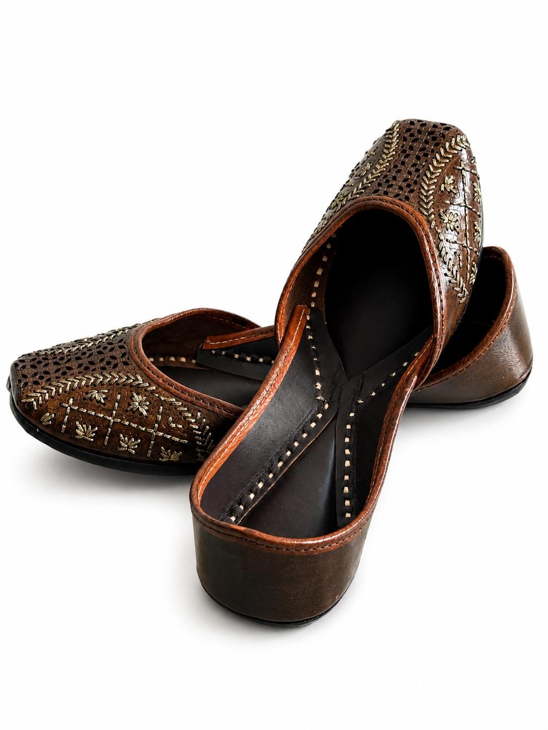 Traditional Leather Indian Flats