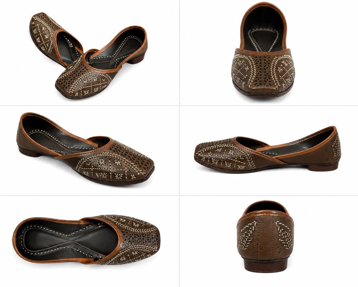 Traditional Leather Indian Flats