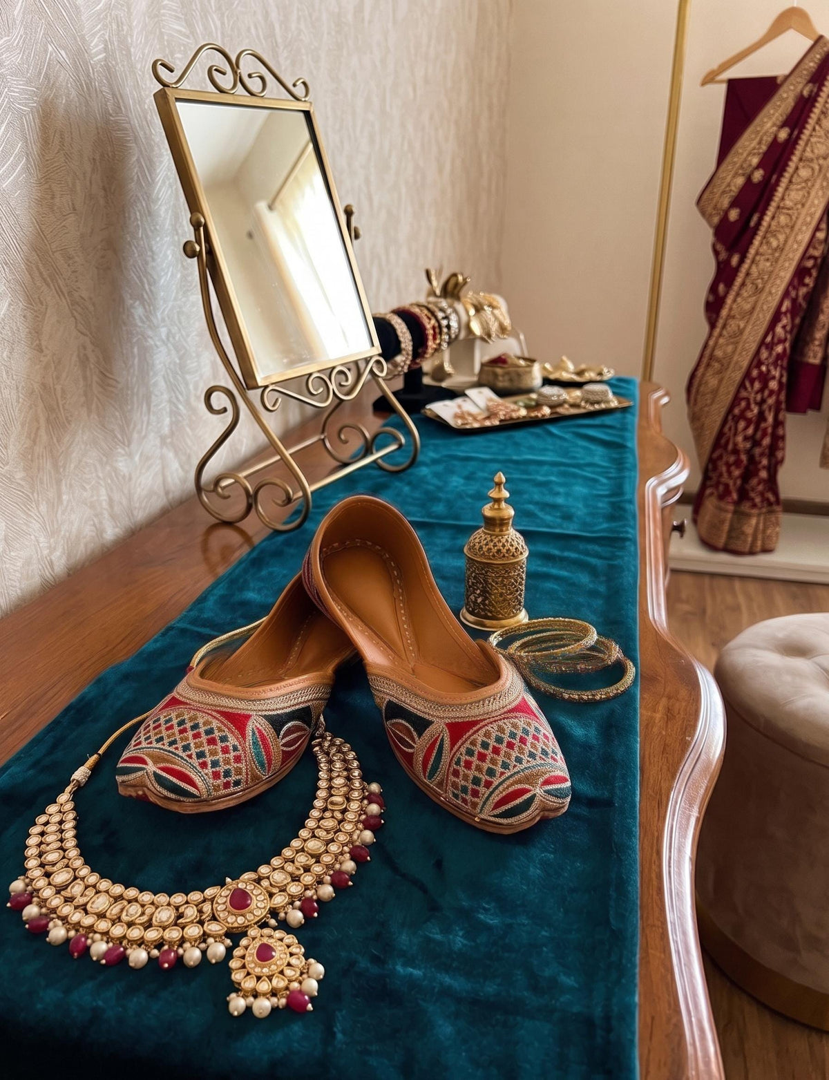 Handcrafted Multicolor Punjabi Jutti for Women